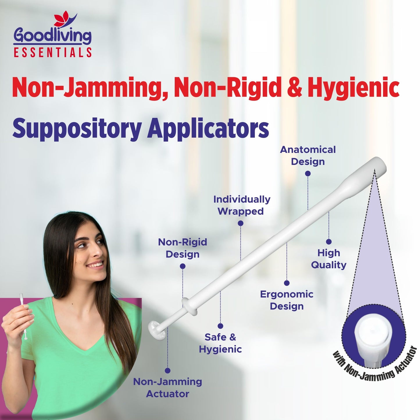 Suppository Applicators Mega Pack 30 Count for Hygienic Insertion | Petite, Soft Tip, Smooth & Pain-Free Suppository Inserter | Fits Suppositories Without It Getting Jammed Due to Faulty Pusher