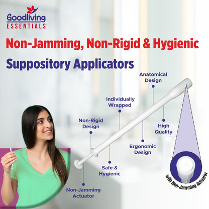 Suppository Applicators Mega Pack 30 Count for Hygienic Insertion | Petite, Soft Tip, Smooth & Pain-Free Suppository Inserter | Fits Suppositories Without It Getting Jammed Due to Faulty Pusher